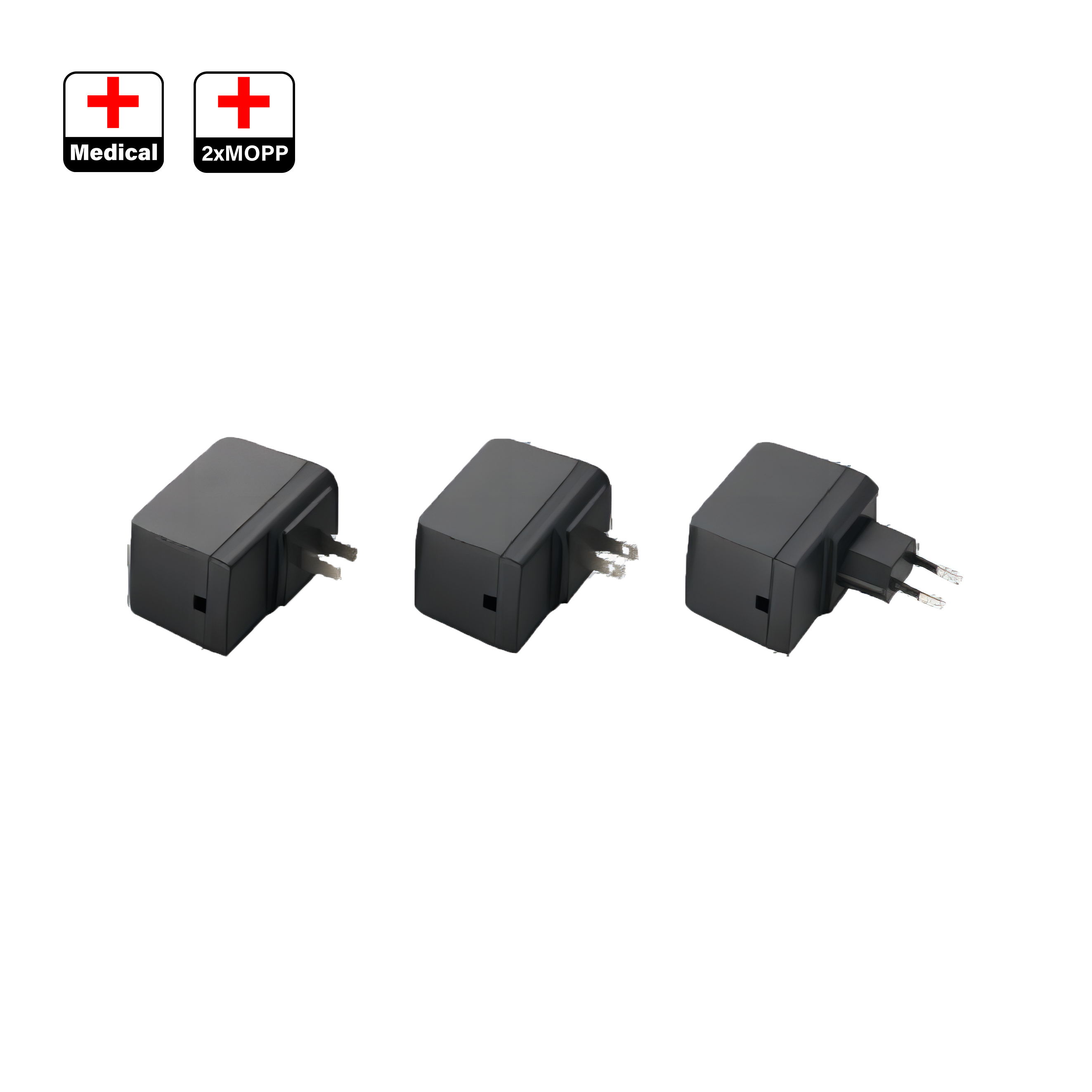 24W Slim Wallmount Medical AC-DC Power Supply 